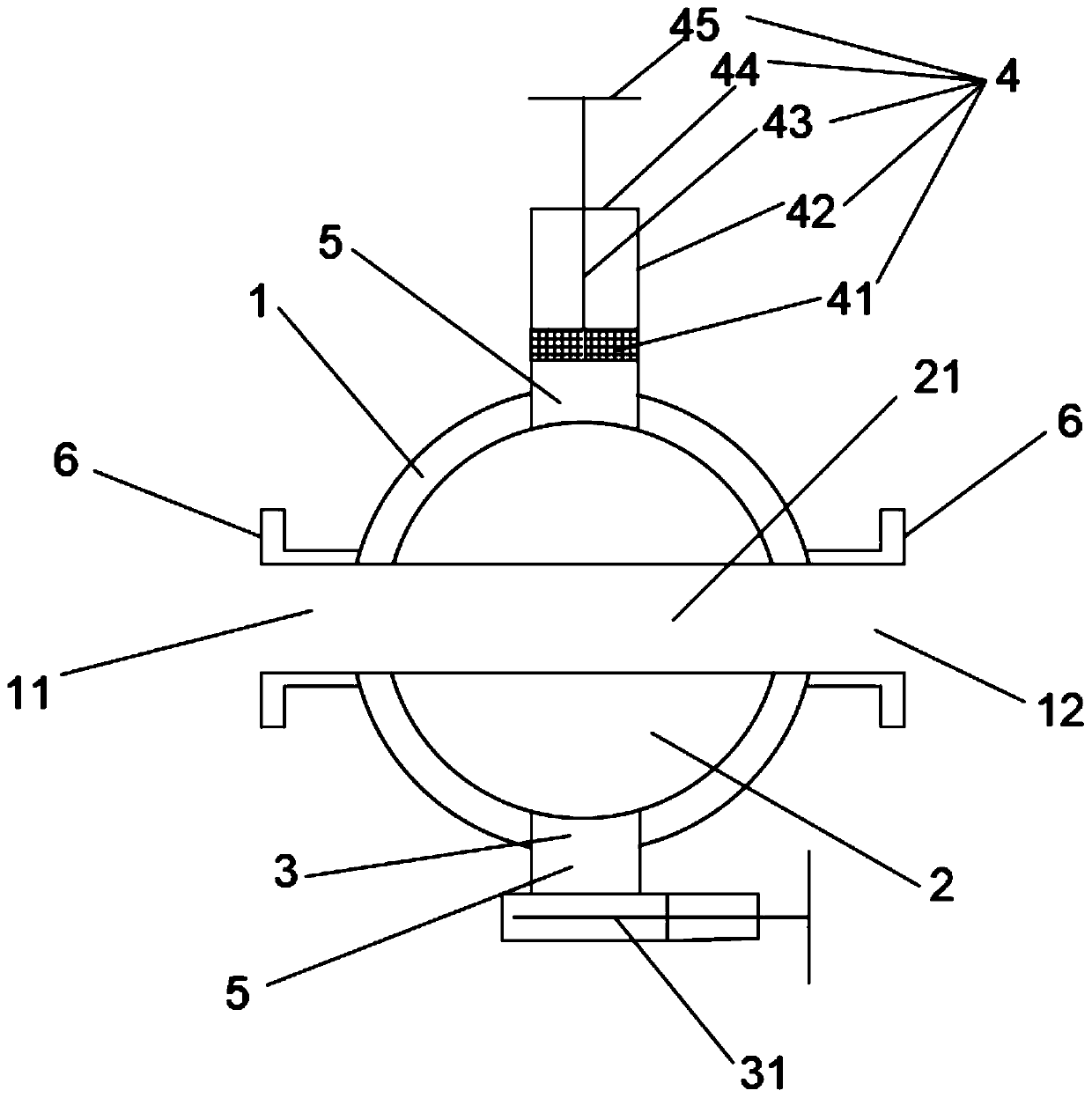 High-viscosity material sampling structure and method