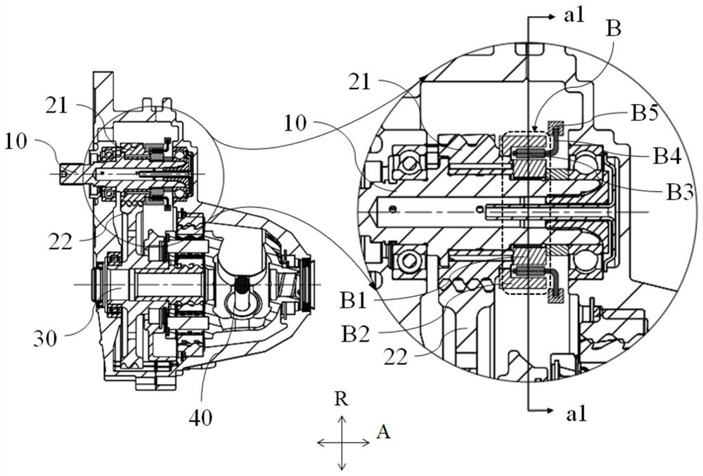 Synchronous bearing and electric shaft driving system of vehicle