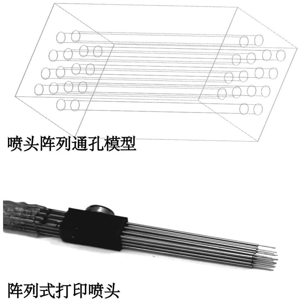 High-flux array type 3D liquid drop printing method