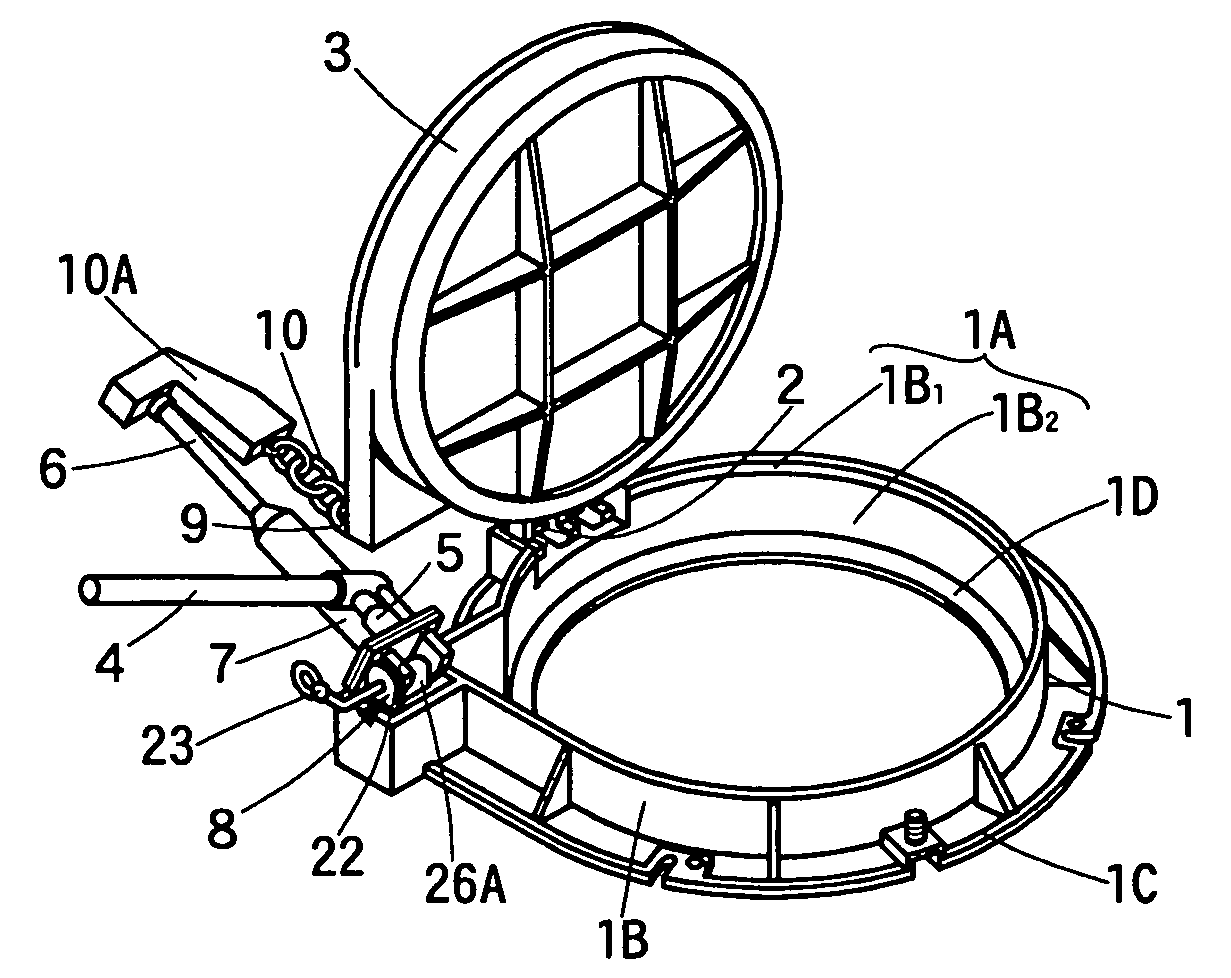 Opening/Closing Device for Manhole Cover