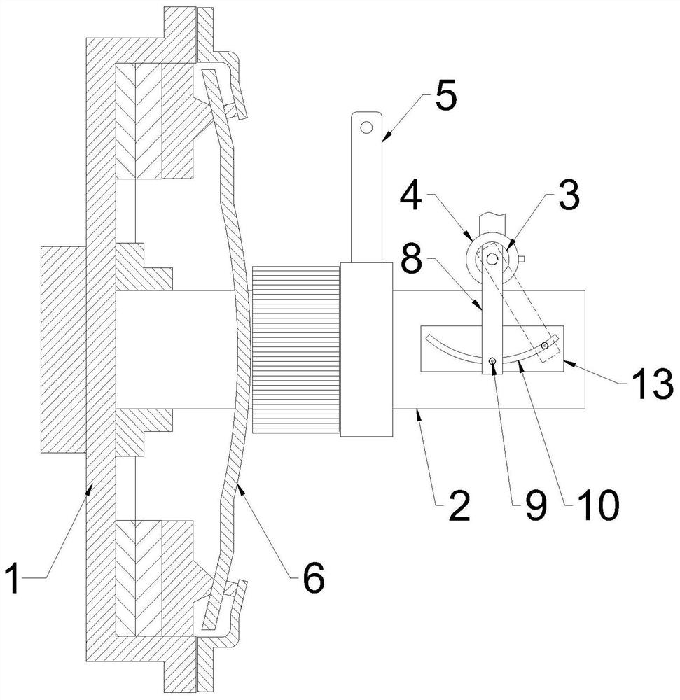 Push rod displacement monitoring mechanism of vehicle clutch