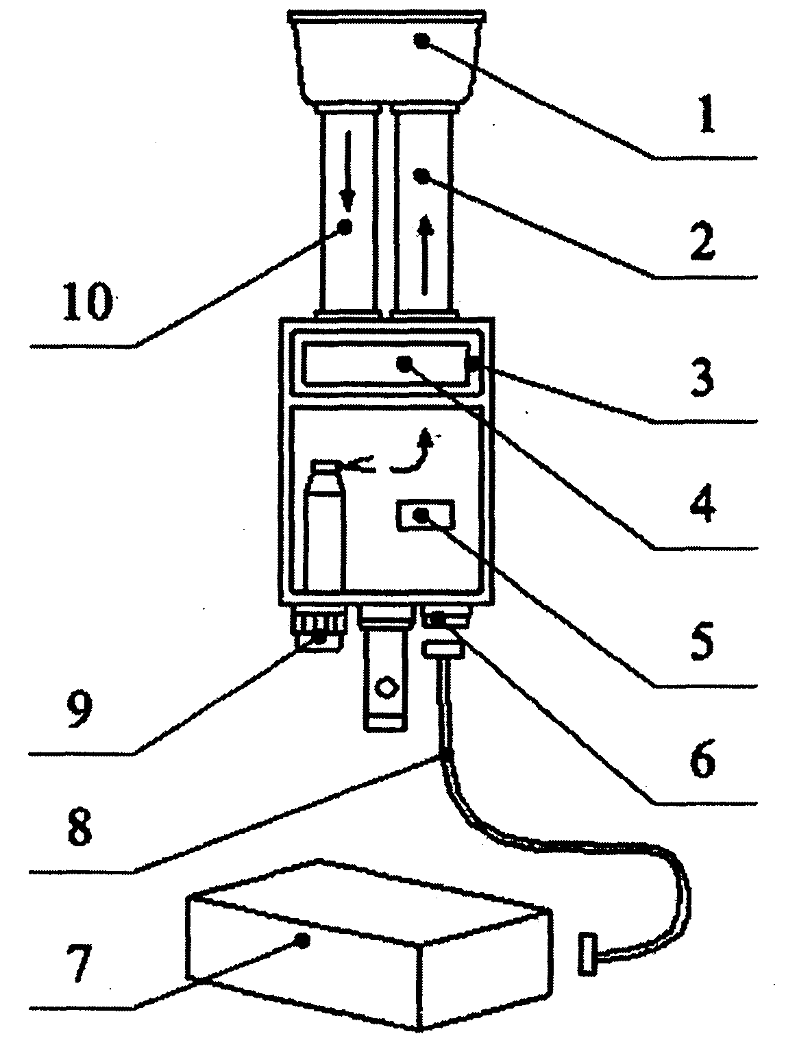 Smoke detector sensitivity detecting device based on obscuration principle