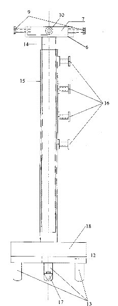 A mobile lifting combined measuring point frame device