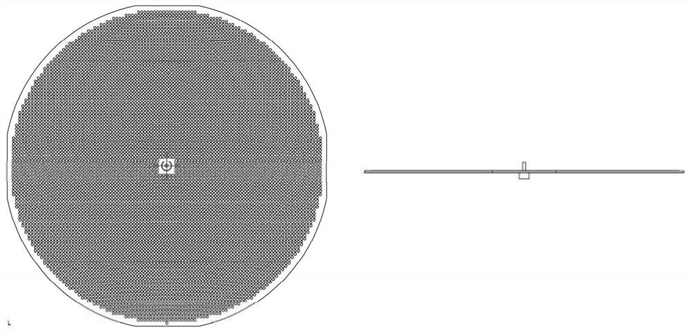 Periodic impedance modulation surface for rectangular beam forming of any pitching surface