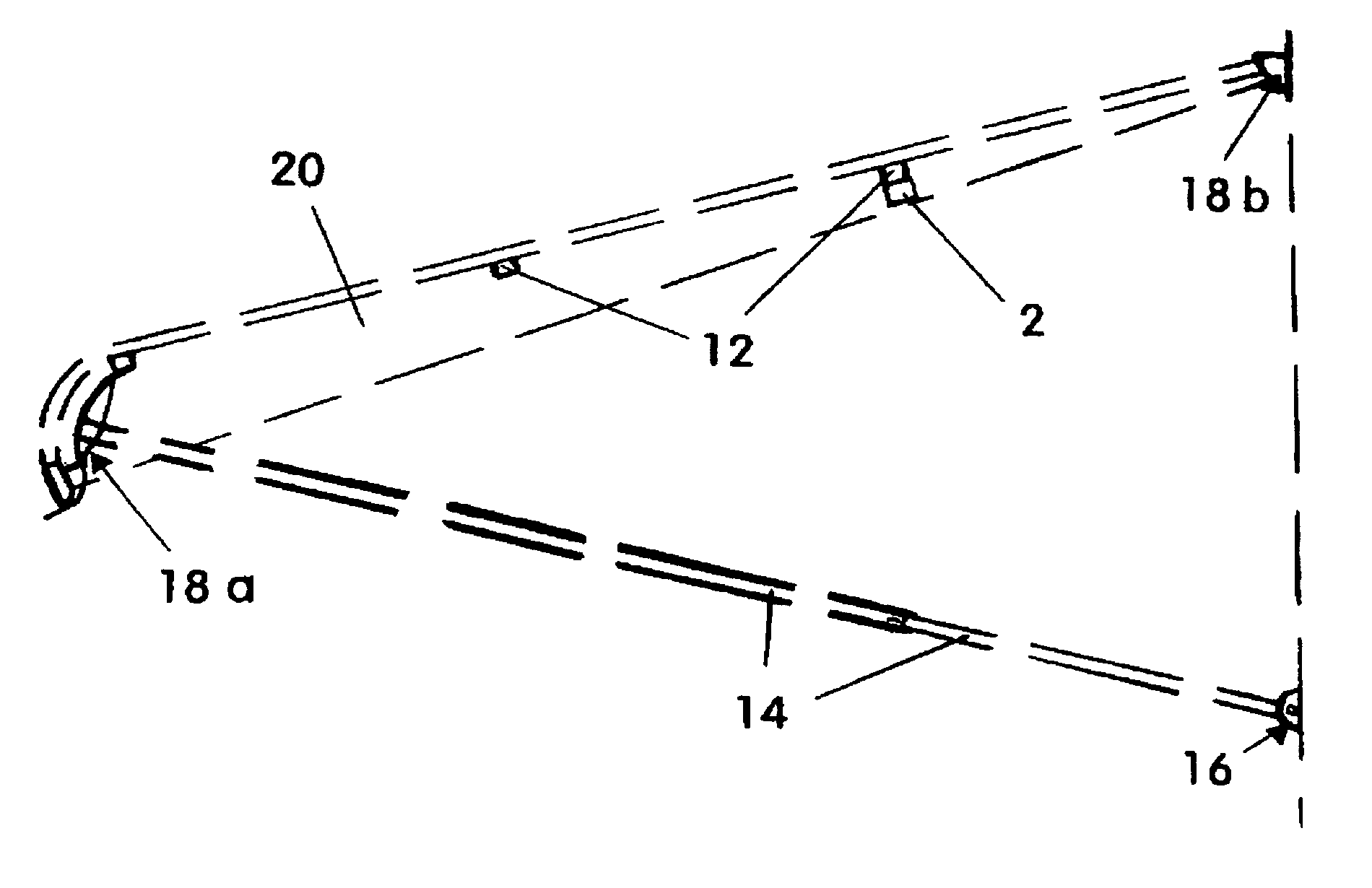 Telescoping support arm management device for awnings and method