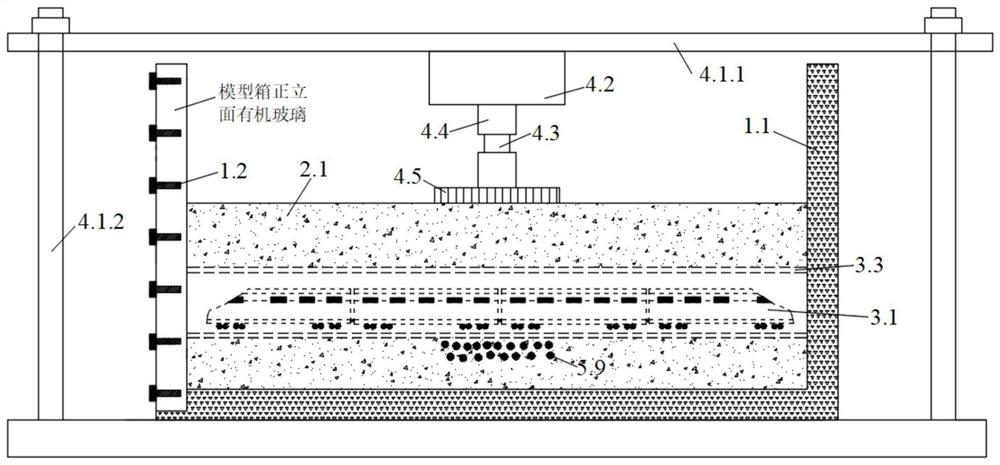 A visual test device and method for the impact of loading and unloading on rail transit