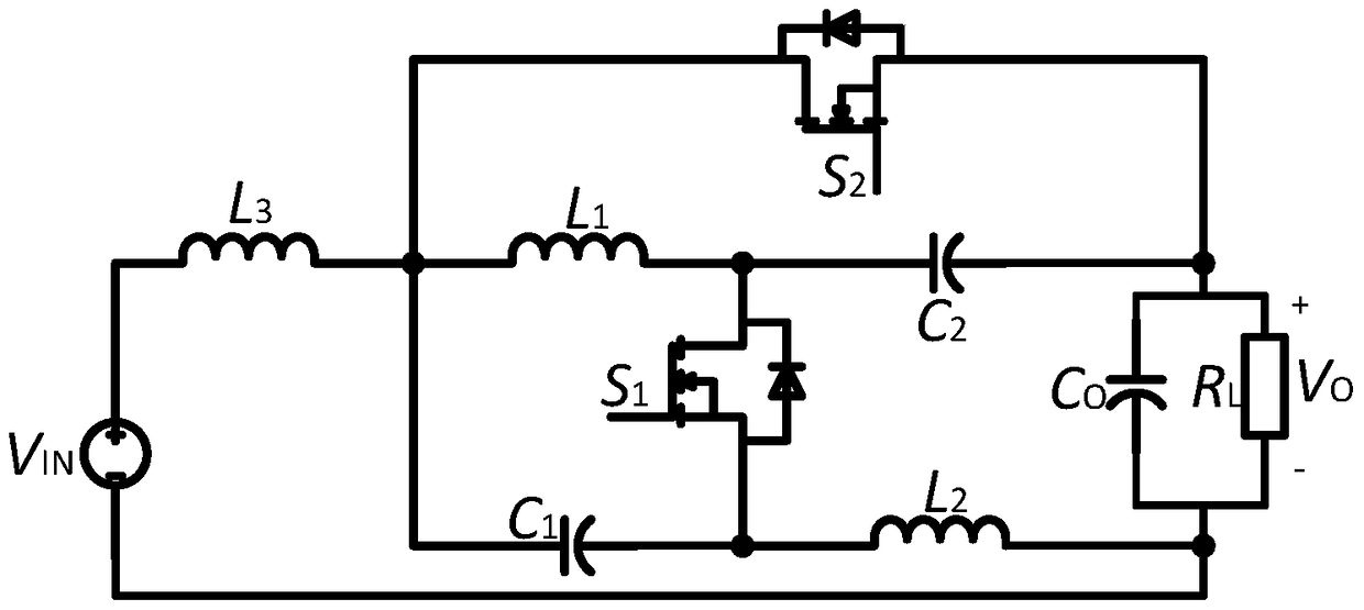 A quasi-z source step-down dc-dc conversion circuit