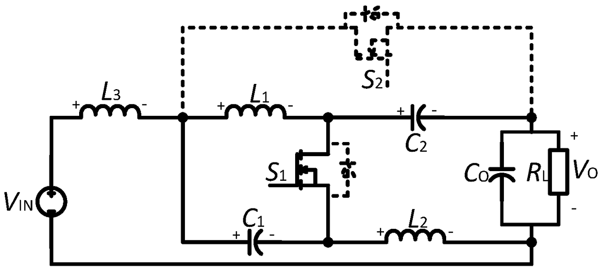 A quasi-z source step-down dc-dc conversion circuit