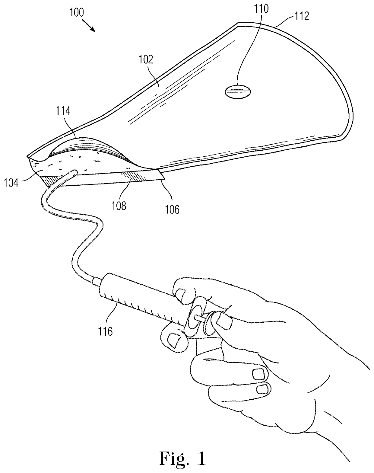 Device for the delivery of a prosthetic implant and method of use thereof