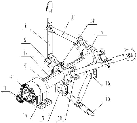 Multi-claw telescopic wheel obstacle-surpassing mechanism and its control mechanism