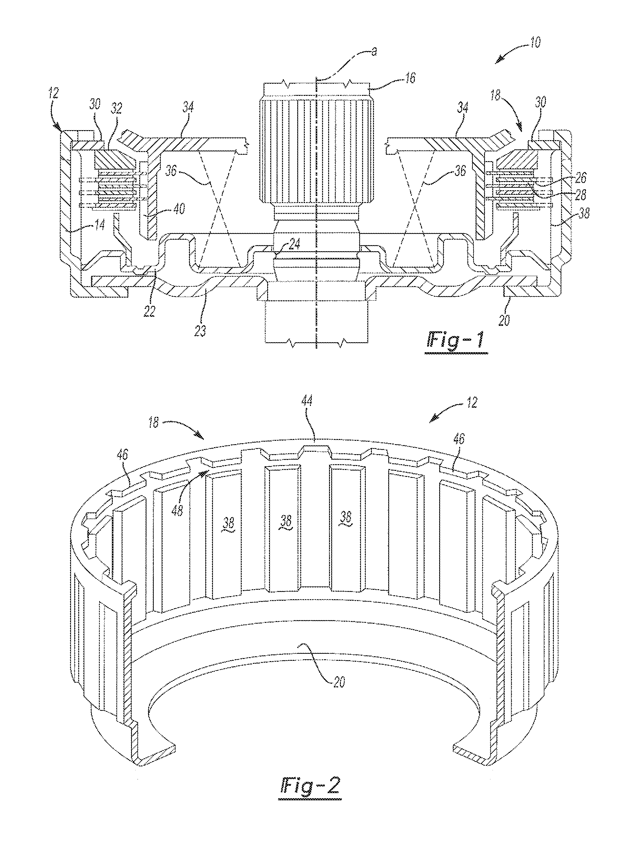Clutch assembly with formed retention ring