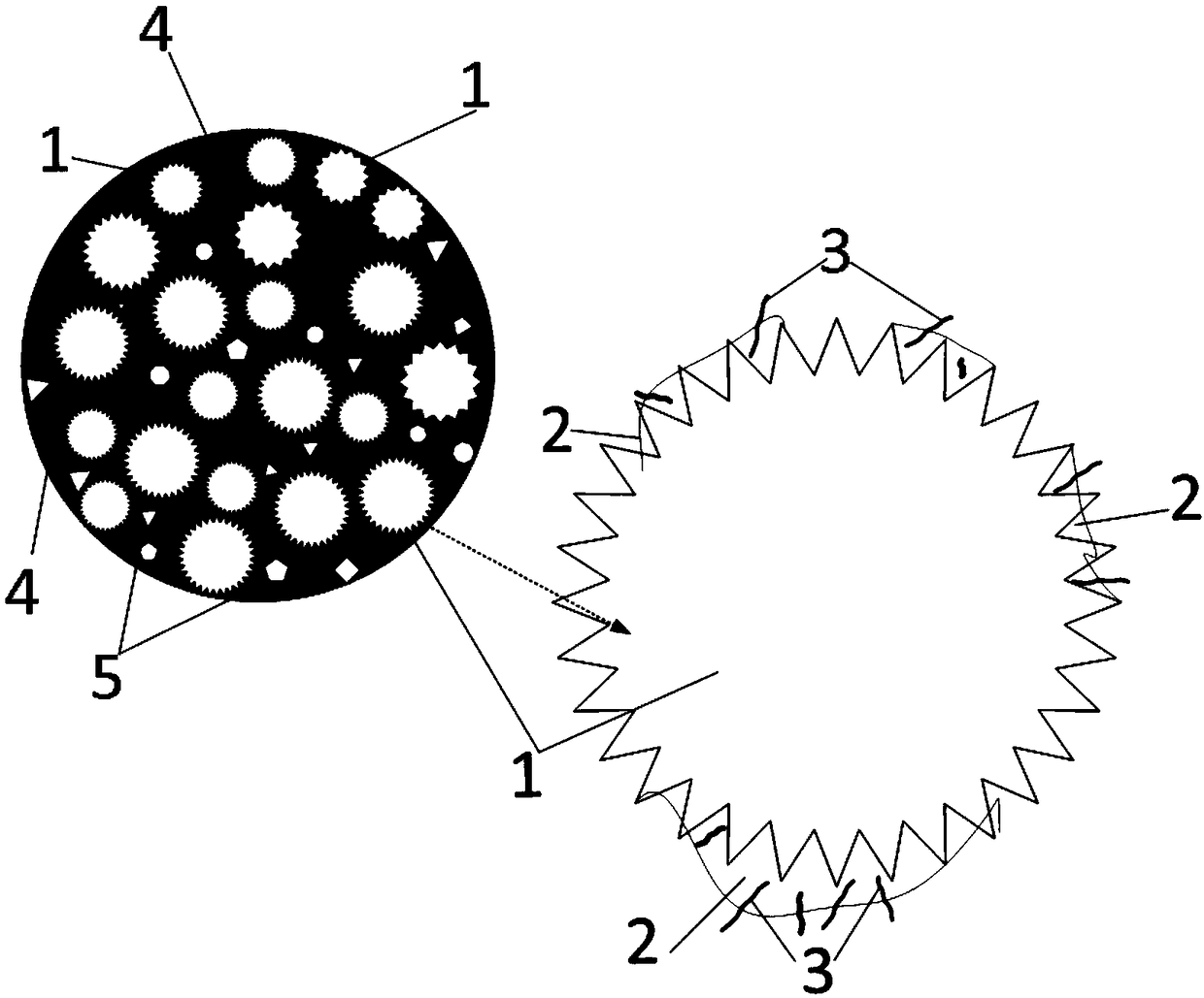 Waste wood and plastic coated recycled aggregate bituminous concrete and preparation method and application thereof