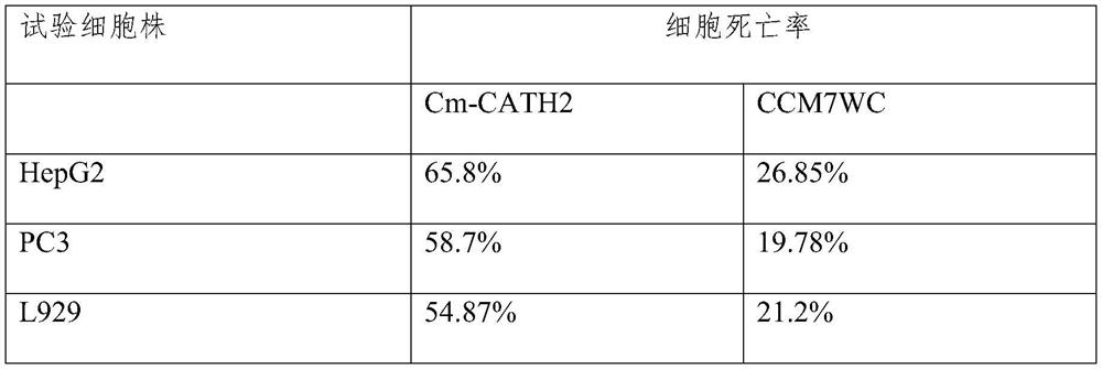 Antibacterial peptide CCM7WC as well as preparation method and application thereof
