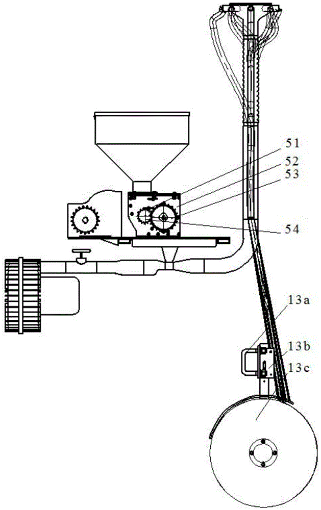 Rape and wheat dual-purpose pneumatic centralized discharging device