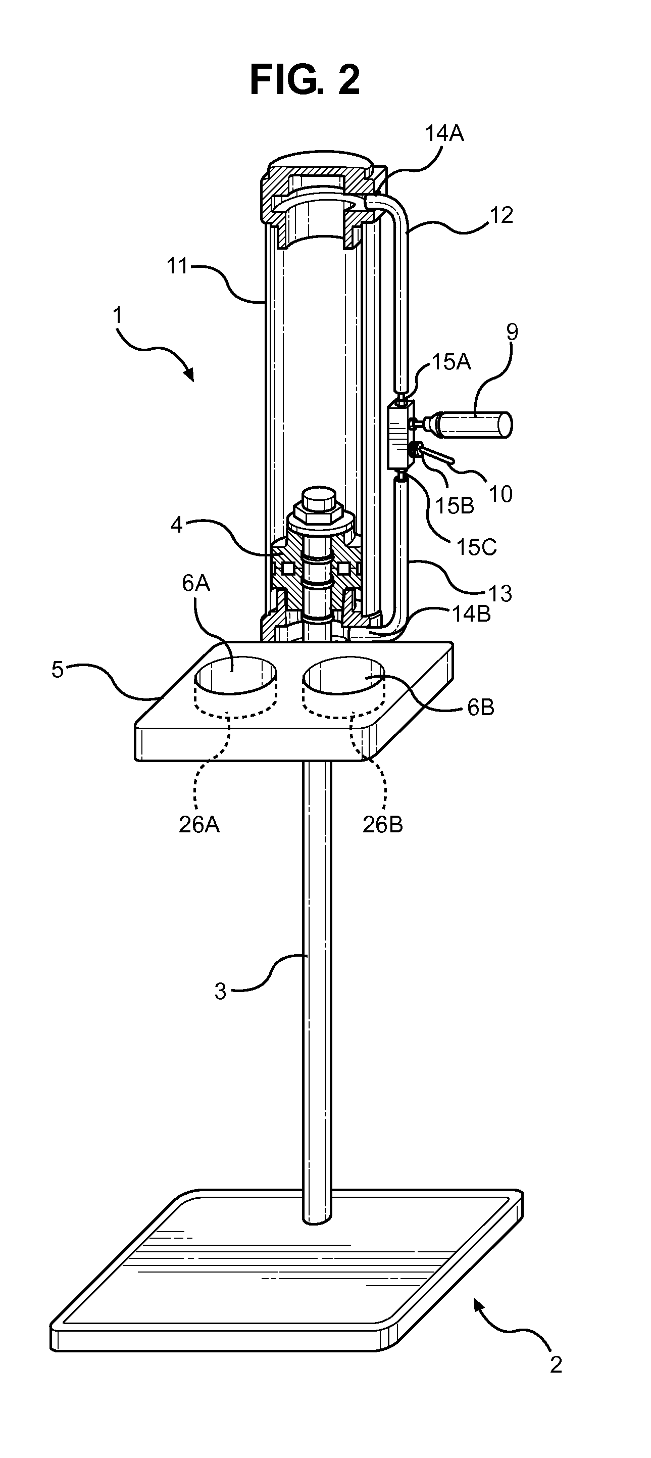 Pneumatic Double Actuating Cylinder Having A Rotatably Mounted Feeding Tray