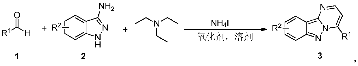 Synthesis method of pyrimido-indazole compound