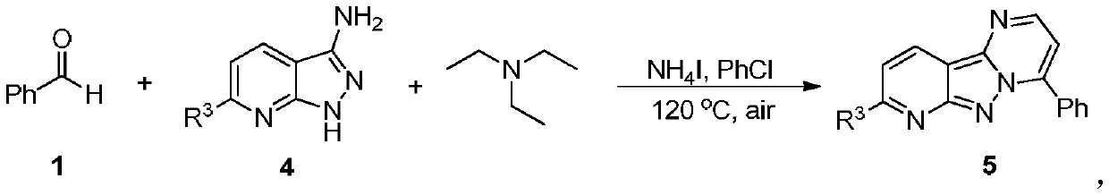 Synthesis method of pyrimido-indazole compound