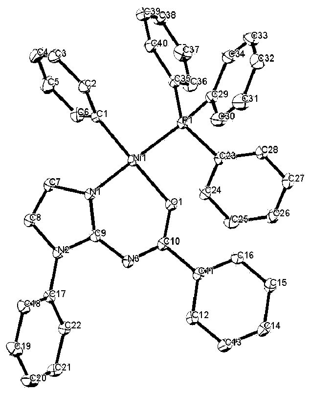Keto-imidazoline-2-imine ligand [N,O] bidentate nickel and palladium complex as well as preparation method and application thereof