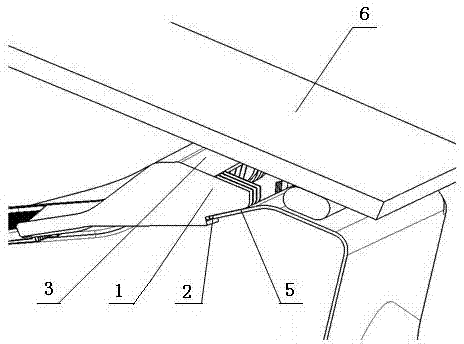 Structure preventing instrument board from collapsing down