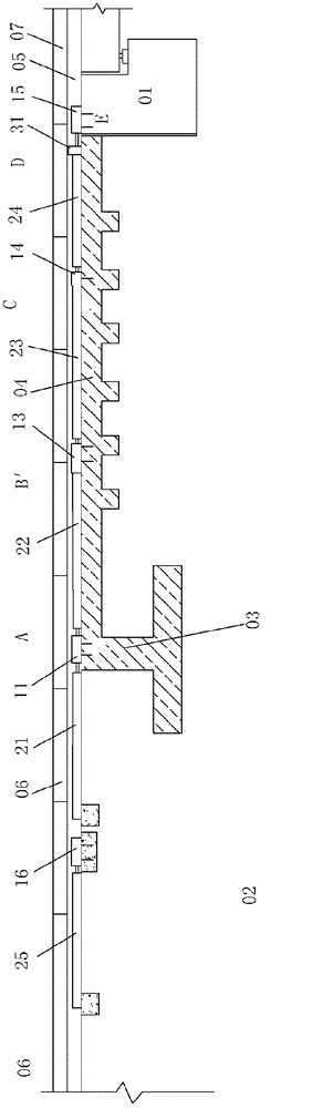 Method for testing the horizontal displacement of CRTS-II type plate ballastless rail bridge abutment of high-speed railway