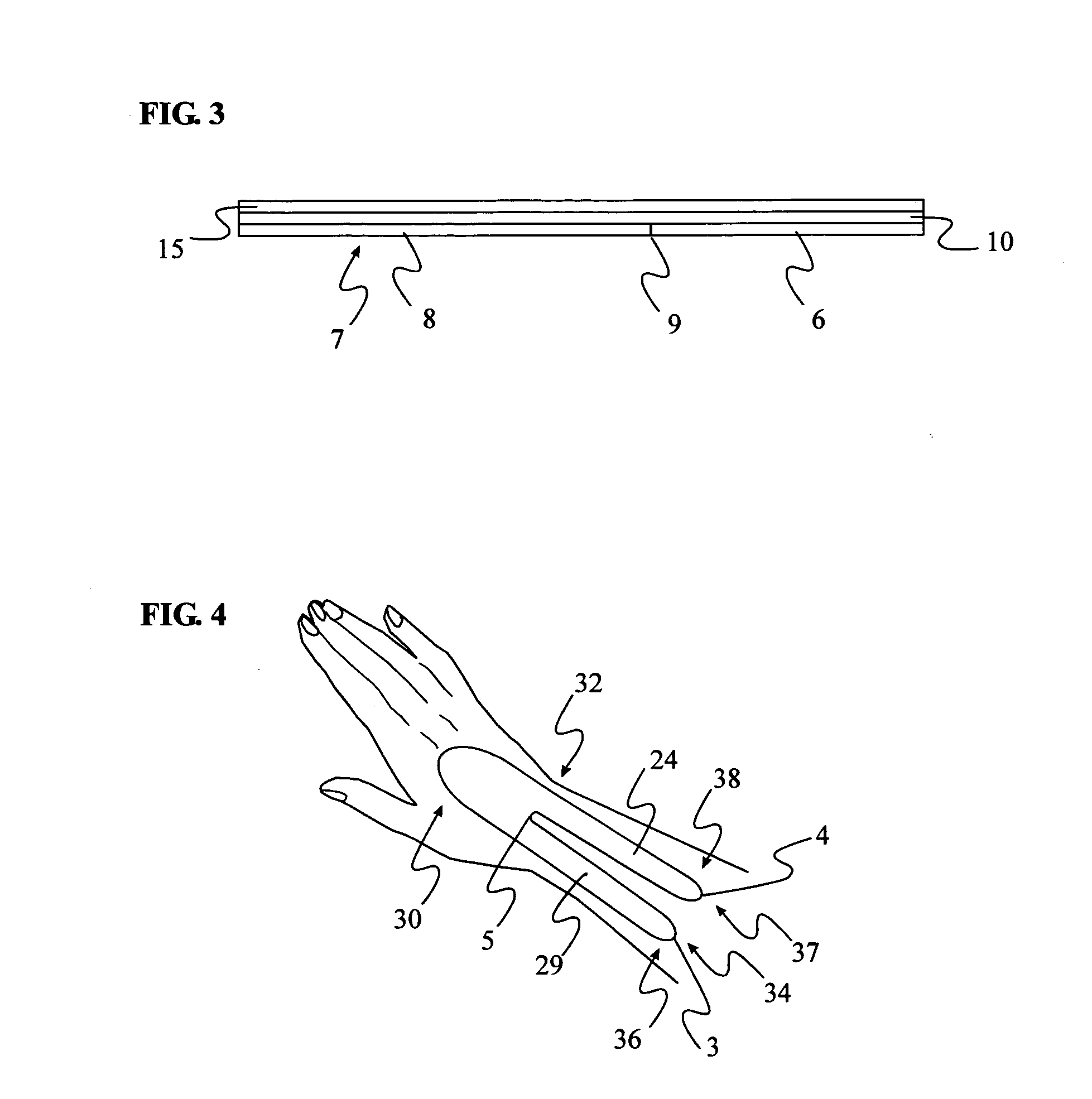 Method and application of a self adhesive splint