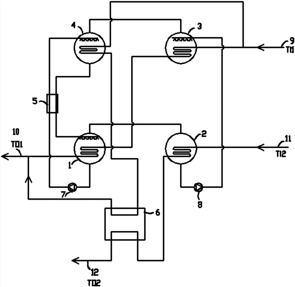 Second-class absorption heat pump