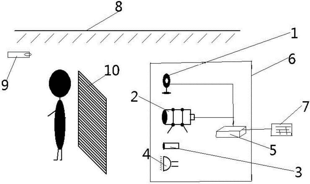 Human body moire imaging device