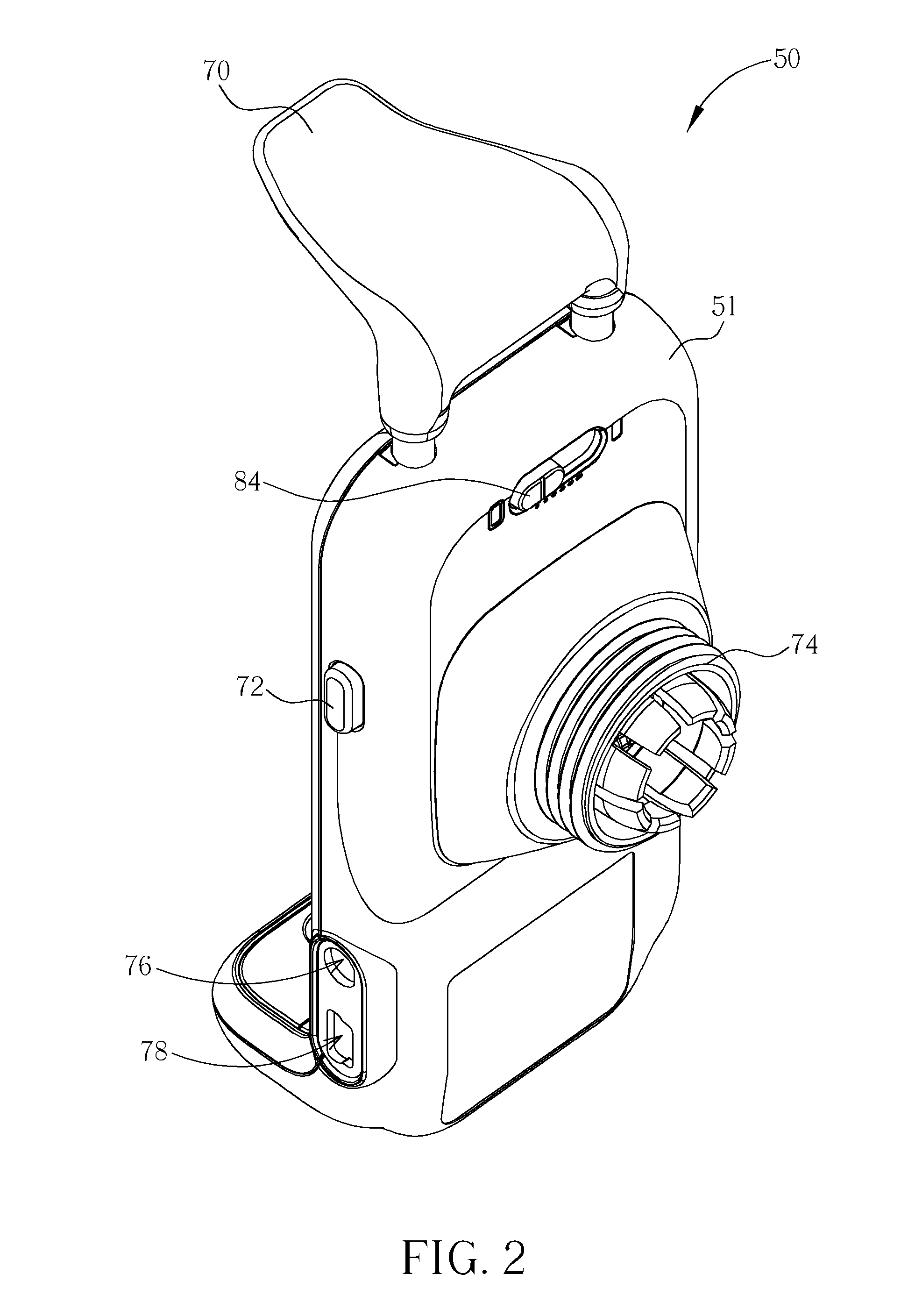 Mobile phone cradle with three-point retention of portable electronic device installed in the cradle