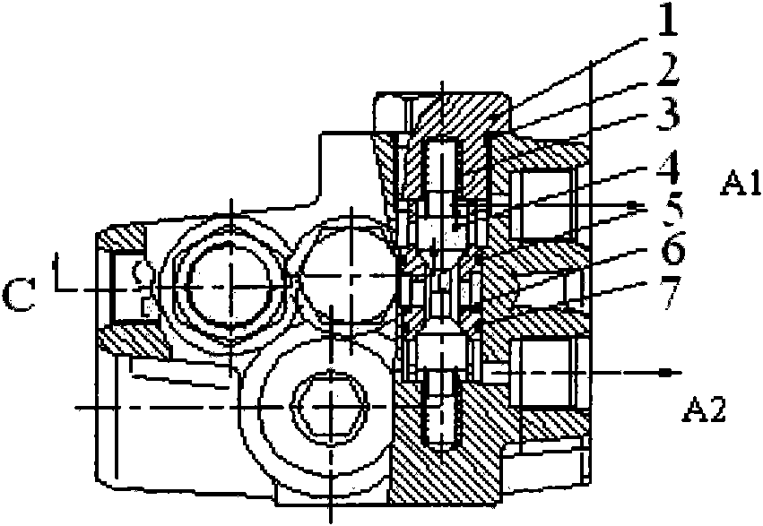 Accumulator replenishing valve of full-hydraulic braking system of engineering machinery