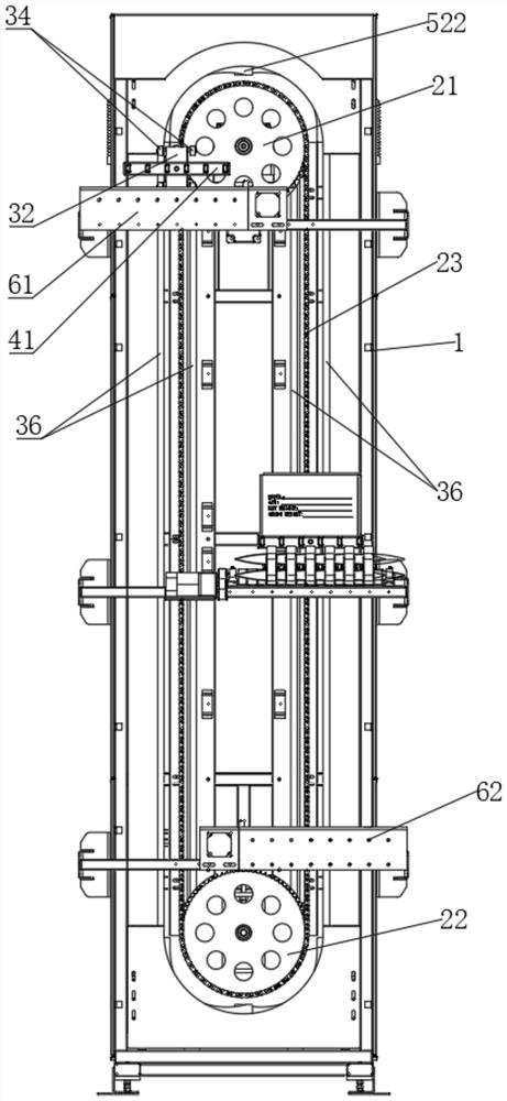 Continuous vertical automatic conveying device