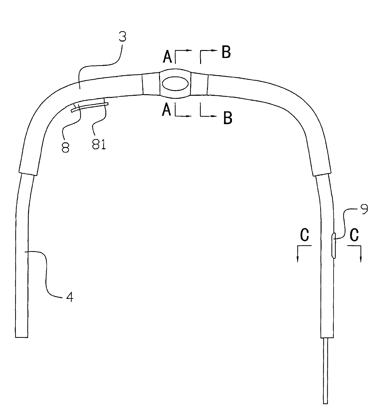 Pulling device of brake cable of cart