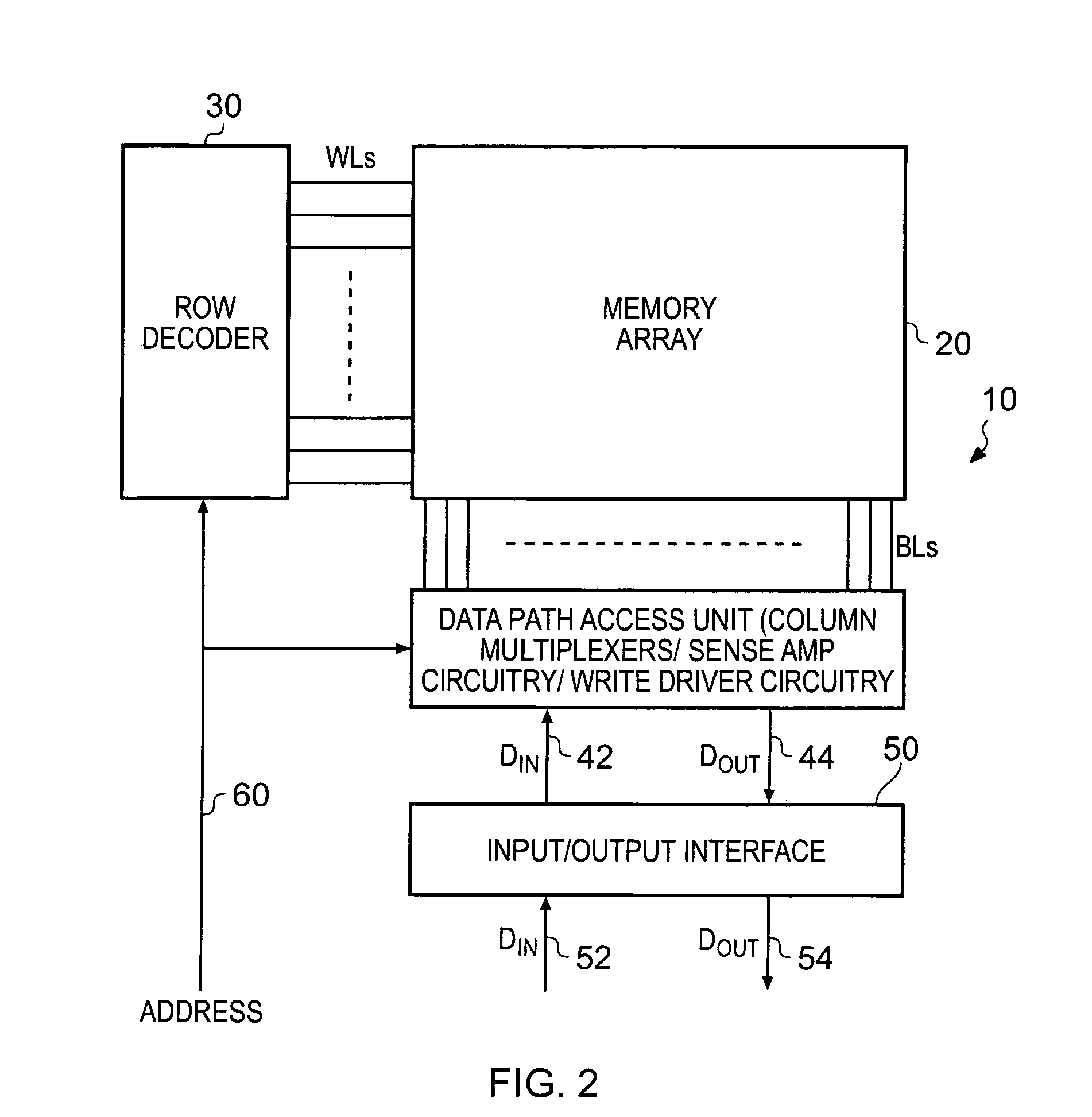 Memory device and method of operating such a memory device