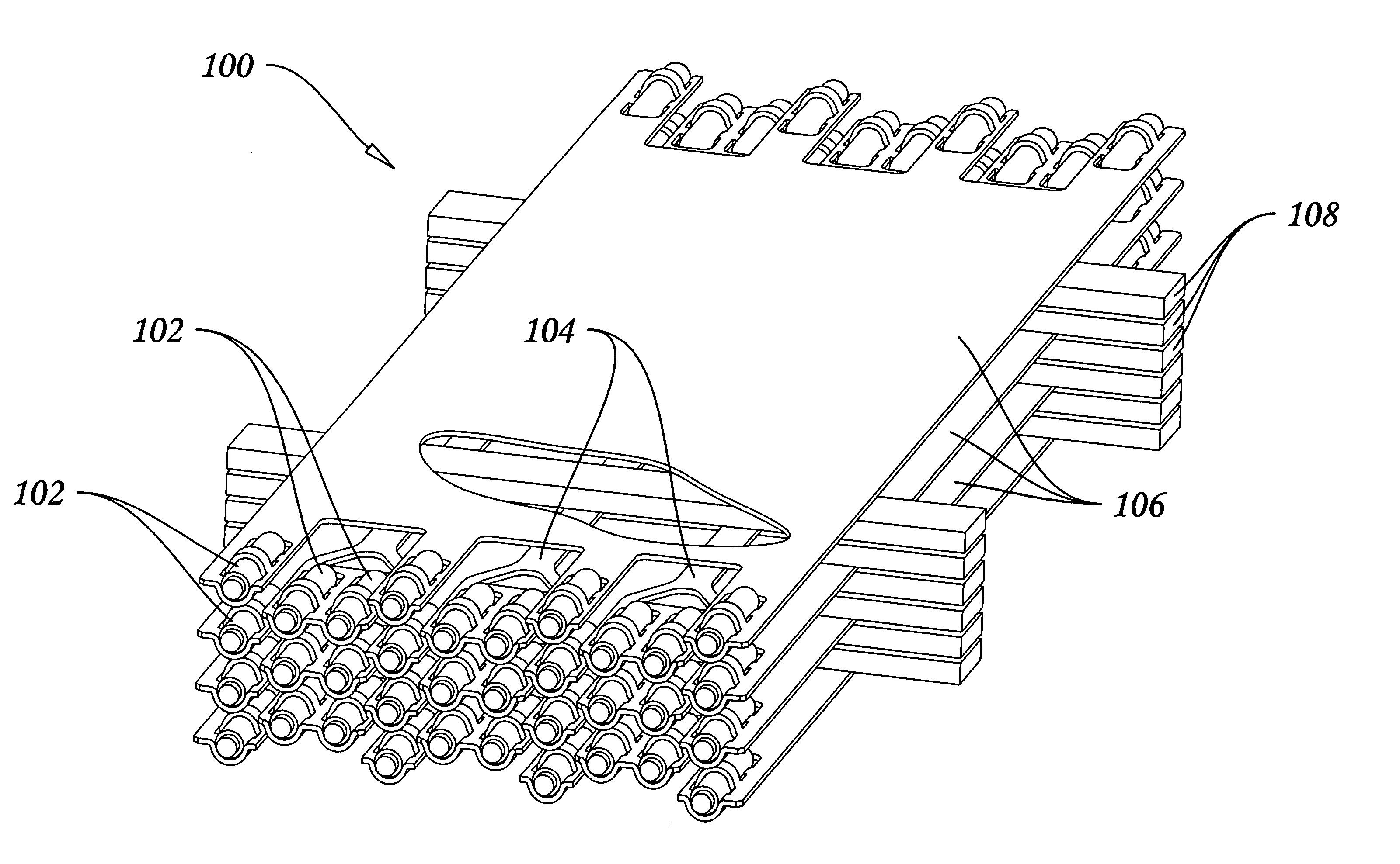 Contact signal blocks for transmission of high-speed signals
