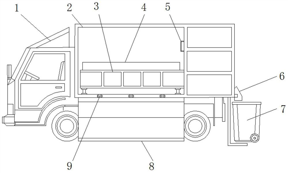 Movable pruned branch crushing and recycling treatment device