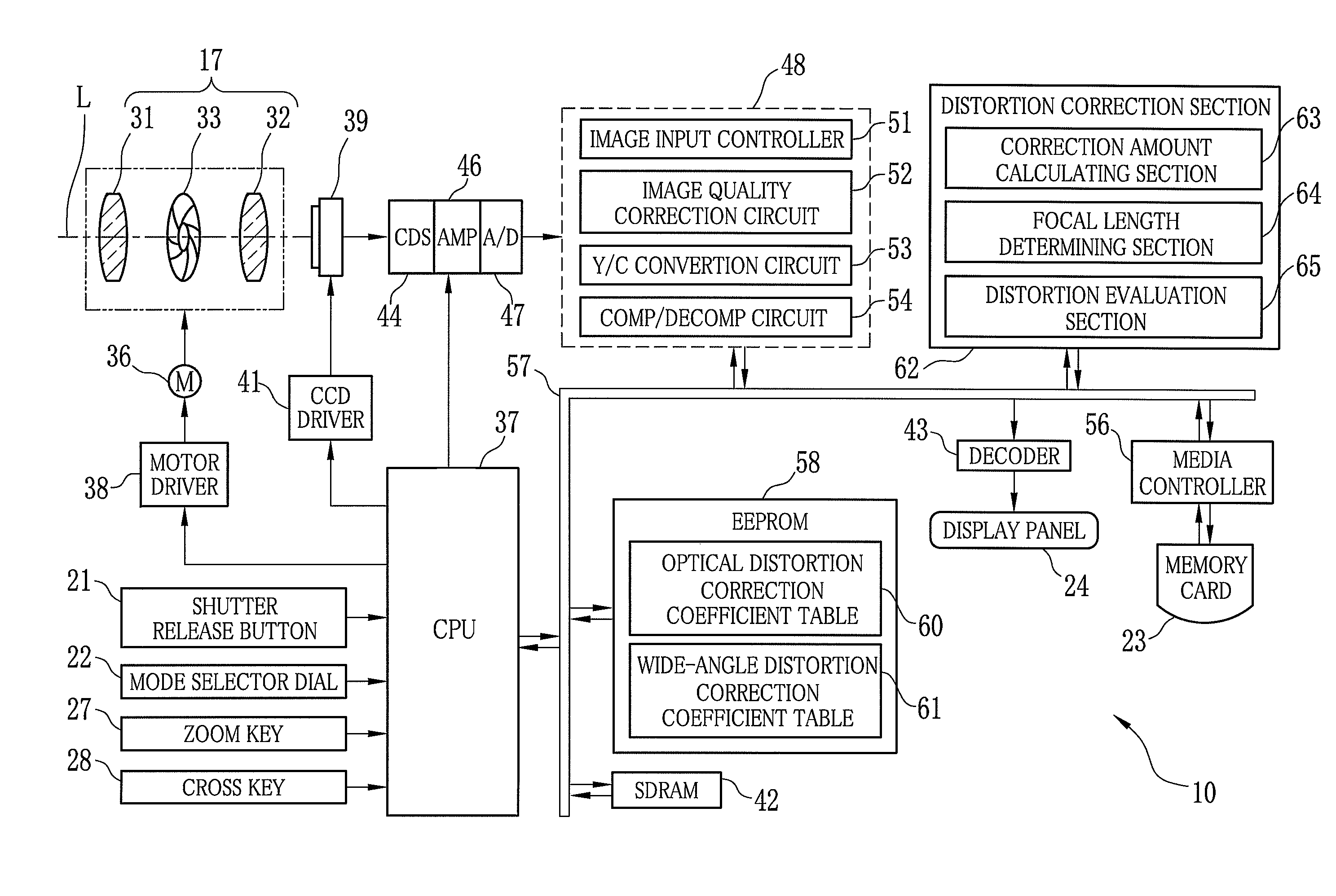 Imaging apparatus for correcting optical distortion and wide-angle distortion