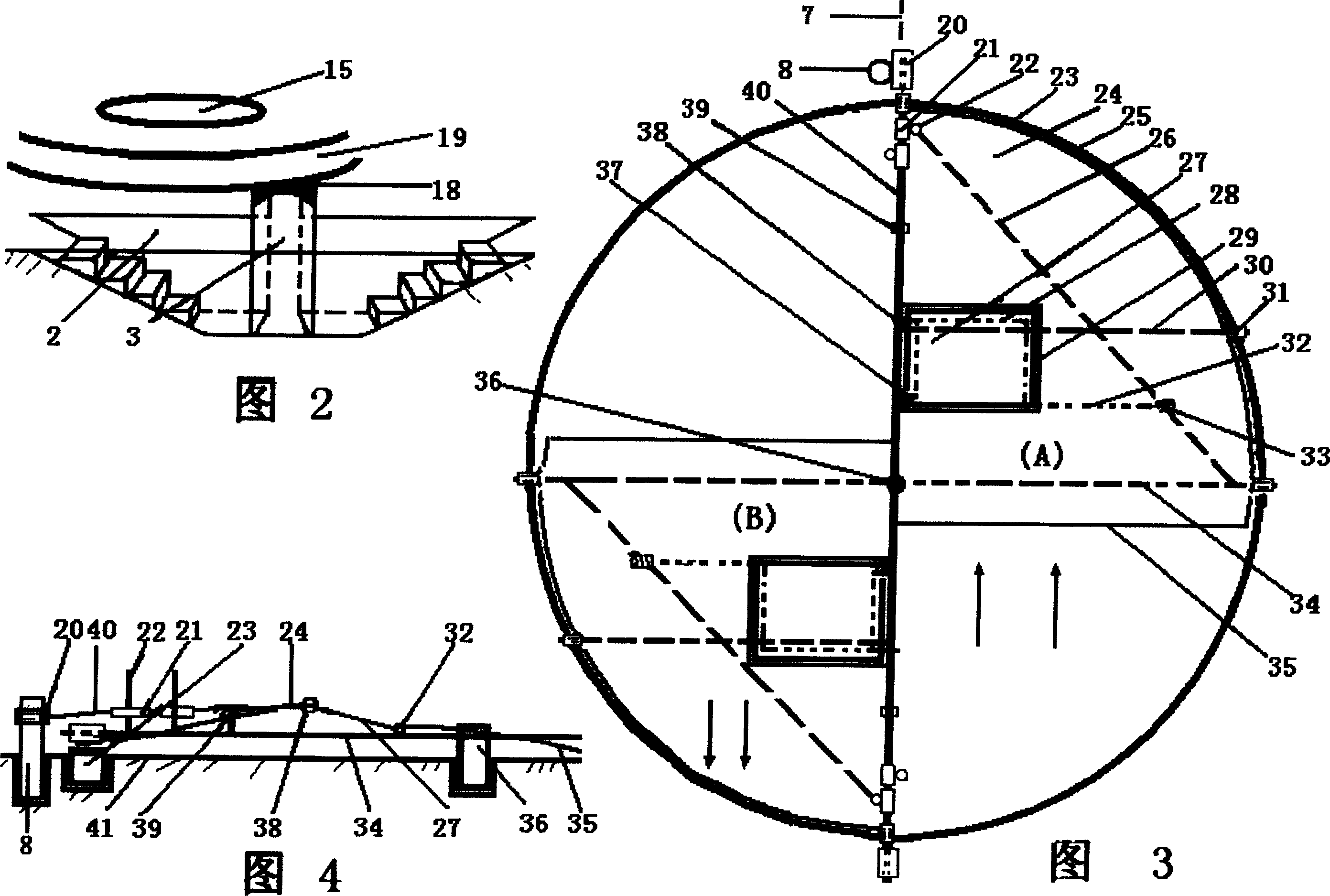 Method for automobile crossless passing at same level of city road and its construction