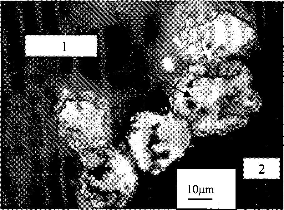 Method for preparing compound powder used for abrasion-resistant self-lubricating coating