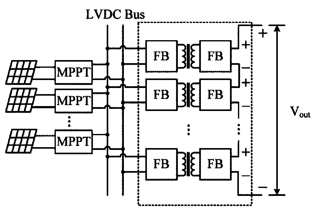 Embedded energy storage type multi-module series photovoltaic DC boost converter and application method