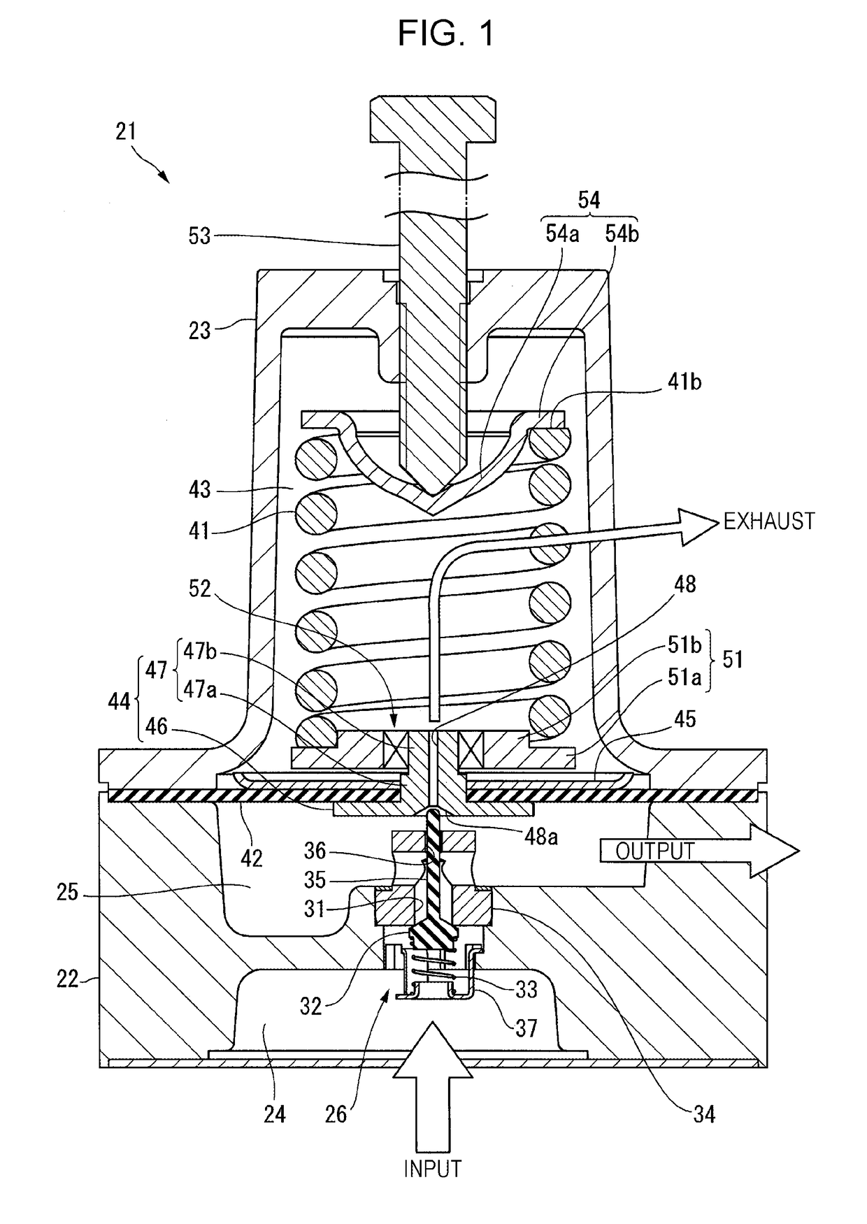 Air pressure control device and adjustment valve