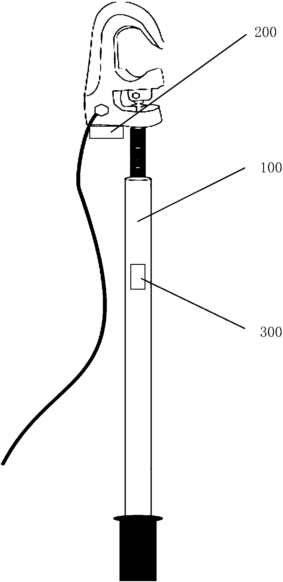 Intelligent distribution network ground wire device and intelligent distribution network ground wire grounding measurement system