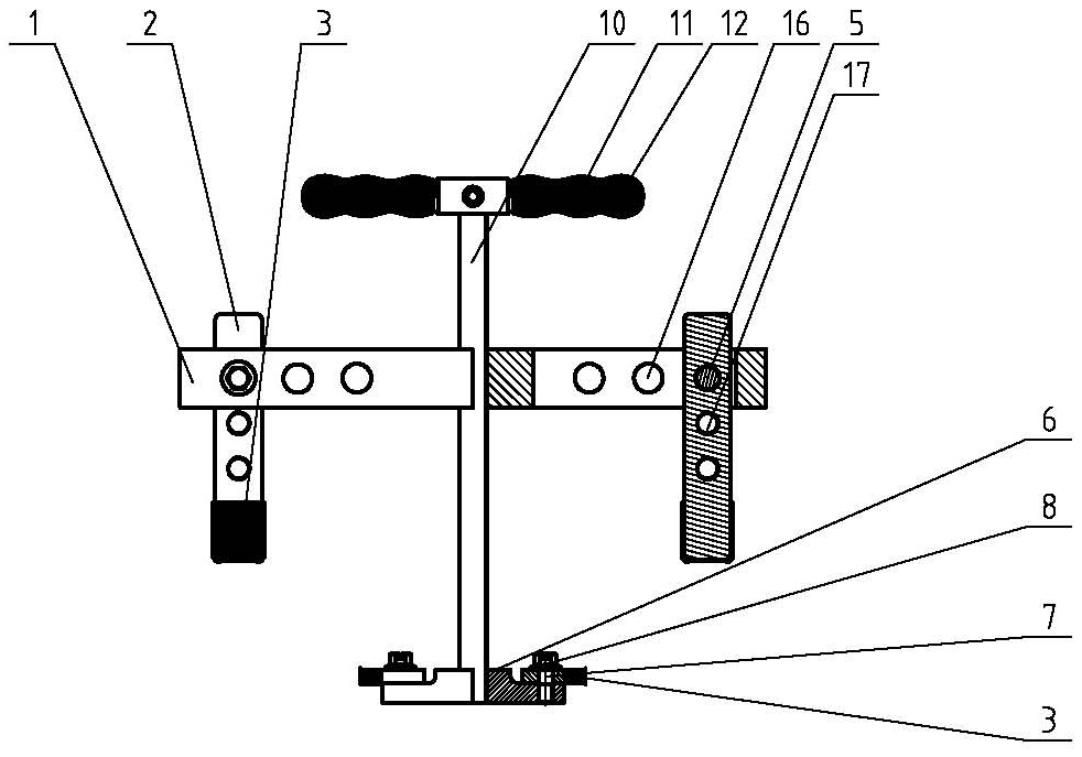 Screw compressor bearing dismounting device and dismounting method