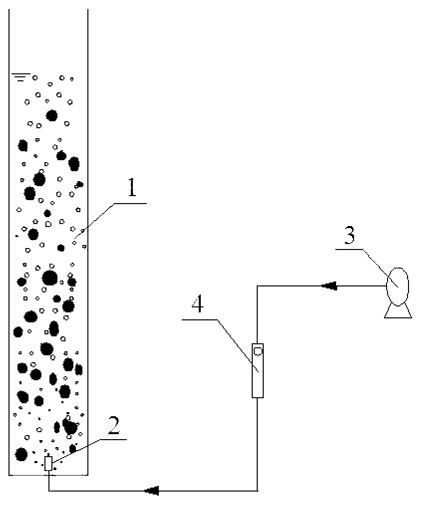 Measuring method and device for mechanical strength of granular sludge