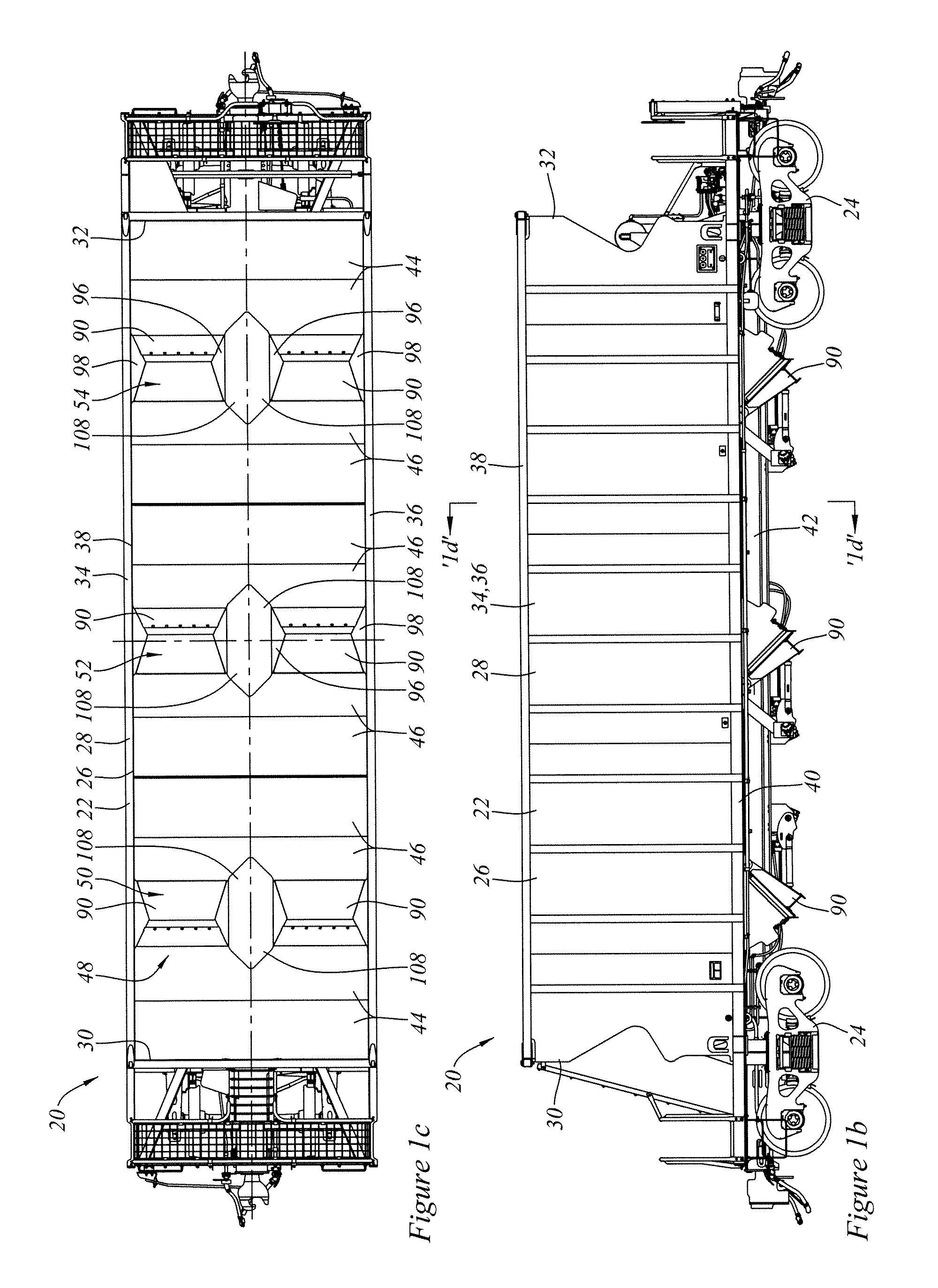 Rail road hopper car fittings and method of operation