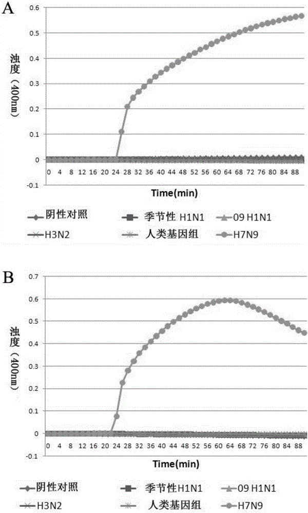 RT-LAMP primer combination and kit for detecting HA gene and NA gene of H7N9 virus