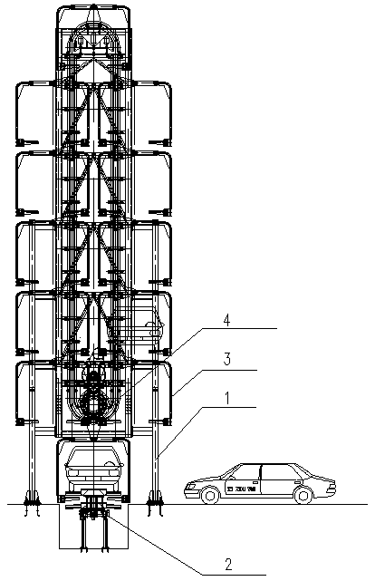 Conveying-type comb vertical circulation parking method