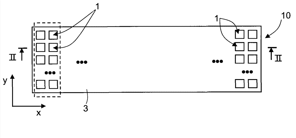 Method for strip testing of mems devices, testing strip of mems devices and mems device thereof