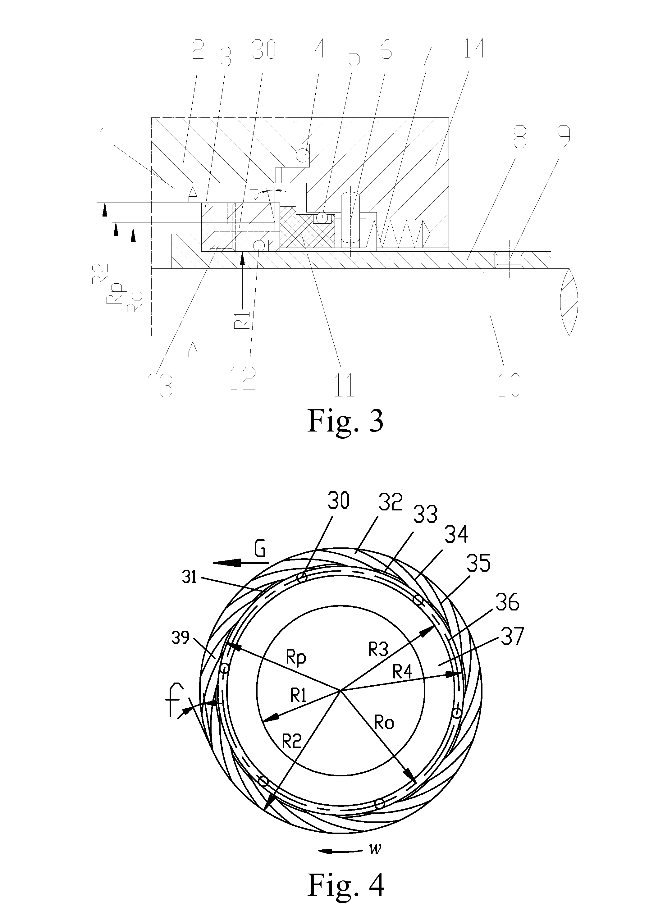 Self-pumping hydrodynamic mechanical seal