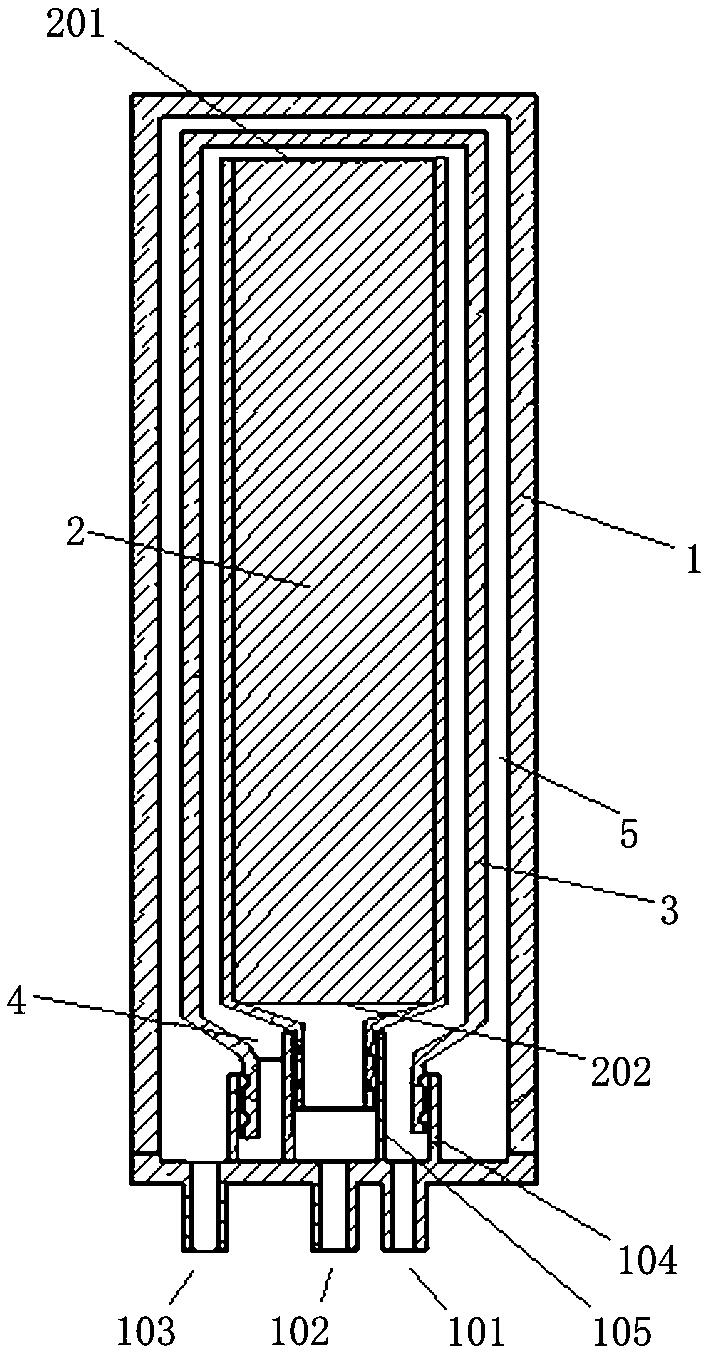 Water storage chamber and filter element integrated water filtration structure