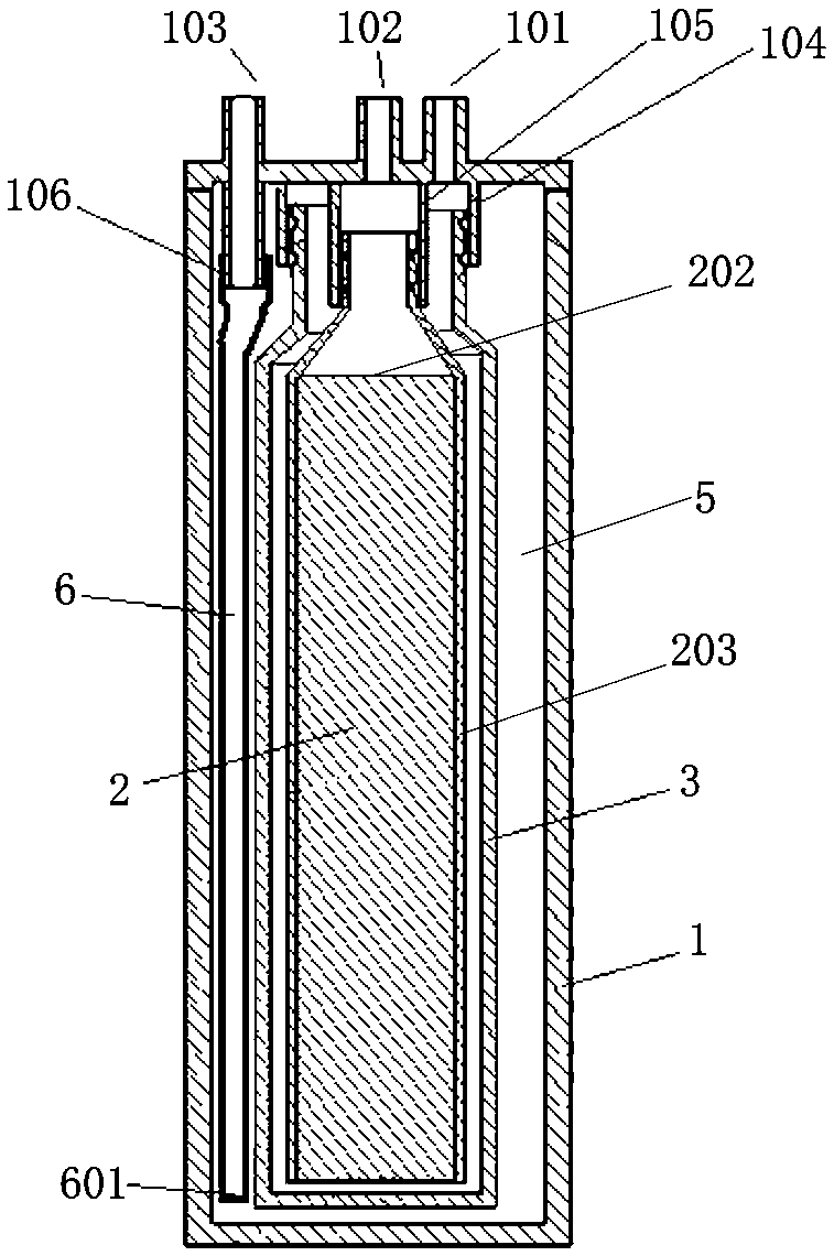 Water storage chamber and filter element integrated water filtration structure