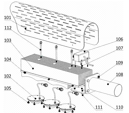 LED (light-emitting diode) street lamp using double-sided radiator structure